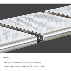 Chaises d'attente sans accoudoirs pour aéroport, hôpital, bureau, salon de beauté, salon de coiffure, salon de manucure, en métal - Product Image 5