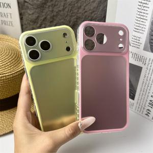 เคสโทรศัพท์มือถือลายไล่สีทองเลเซอร์สำหรับ iPhone 17 16 15 Pro Max แบบ IMD สีนีออนรุ้ง กันกระแทก ฝาหลังบางเบา รุ่นใหม่ - Product Image 3