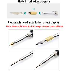 Ensemble de fer à souder électrique 60W stylo de cautérisation électrique pyrographe gourde kit de gravure sur bois - Product Image 3