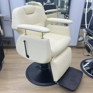 Venta al por mayor de muebles de salón para hombres, silla de estilismo para <span class=keywords><strong>barber</strong></span>í<span class=keywords><strong>a</strong></span>, silla de afeitar moderna giratoria de base redonda para venta - Product Image 5
