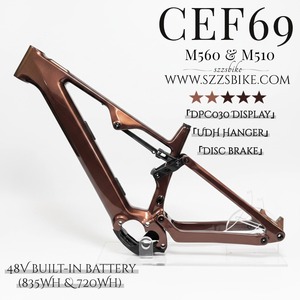 Vélo de montagne à cadre en fibre de <span class=keywords><strong>carbone</strong></span> CEF69 29er, moteurs Bafang M510/M510RS/M560, écran DPC030, support UDH, batterie intégrée 48V (835Wh) - Product Image 6