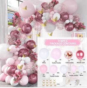 ชุดตกแต่งซุ้มลูกโป่งสีชมพูพาสเทลและสีม่วง พร้อมปีกนางฟ้าและลูกโป่งรูปผีเสื้อ สำหรับงานแต่งงาน งานเลี้ยงฉลองสละโสด และงานวันเกิด - Product Image 3