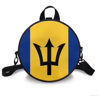 Sac circulaire en cuir PU avec drapeau national de Trinité-et-Tobago, bandoulière réglable, sac à bandoulière pour femme