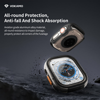 Funda Magnética de Metal Negro para Apple Watch Series, Protector de Pantalla a Prueba de Golpes para iWatch