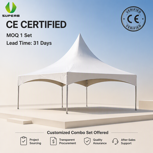 Beliebtes Mehrzweck-CE-zertifiziertes Aluminium-Pagodenzelt mit PVC-Plane, wasserdicht, <span class=keywords><strong>5x5</strong></span> m, Outdoor-Event-Pavillon für den Garten - Product Image 1