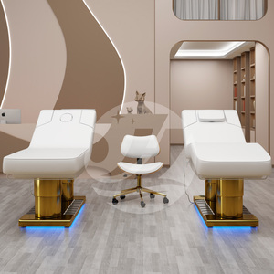 Chuyên Nghiệp Điện Vẻ Đẹp Giường Salon Massage Bảng Với Điều Khiển Chân 4 Động Cơ Cong Lash Giường Ngồi Có Thể Ngả Vẻ Đẹp Trên Khuôn Mặt Giường - Product Image 3