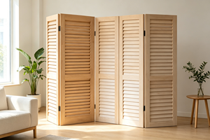 Paravent pliable en bois, écran de séparation pour salon, chambre, hôtel - Product Image 2