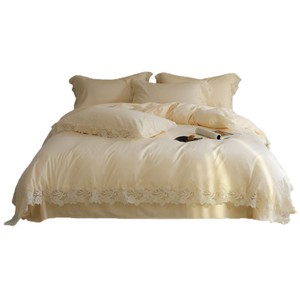 French Style Luxury 100 Cotton <b>Bedding</b> <b>Set</b> With Lace Trim Princess Style Home Use - Product Image 5