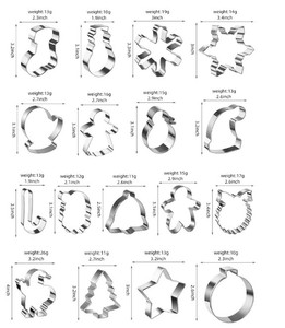 Plusieurs options disponibles moule arbre de Noël en <span class=keywords><strong>acier</strong></span> inoxydable <span class=keywords><strong>emporte</strong></span>-pièces feuilles ensemble de Noël - Product Image 4