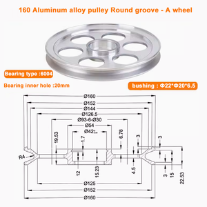 Ruota del cavo di stoccaggio D160/puleggia con 6004 del cuscinetto - Product Image 2