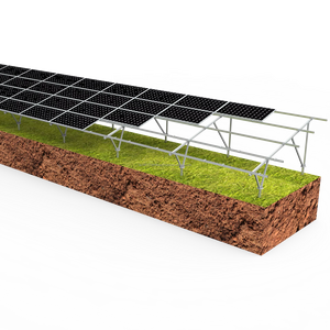Système de montage solaire en acier U2V Application au sol avec structure de montage sur rail de galvanisation à chaud - Product Image 1