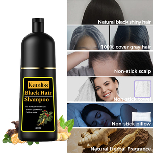 Joynna Shampooing à l'huile d'argan de qualité salon à double pompe Formule de crème pour cheveux noirs permanents Teinture pour cheveux sans peroxyde d'ammoniac - Product Image 5