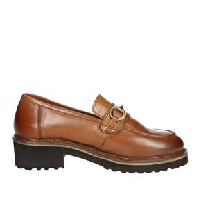 Mocassins plats en cuir pour femme Donna Serena 5C5466DP Marron Hauteur du talon en cuir - Product Image 4