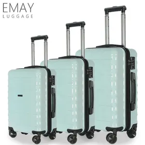 Nieuwe Ontwerp Abs Pc Trolley Koffers Bagage Reistassen 3 Stuks Set