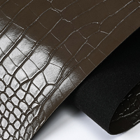 Matériau en cuir PVC gaufré pour sacs, bagages, accessoires de voiture - Motif crocodile élastique imperméable