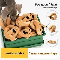 Longue saucisse chien en peluche Super doux en peluche soulagement du Stress brodé son-faisant chien poupée cadeau blague
