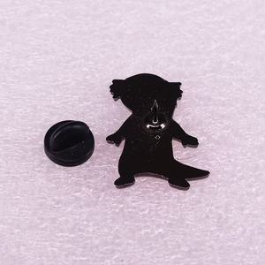 Broche adorable et mignonne en forme de <span class=keywords><strong>hamster</strong></span>, épinglette en émail kawaii pour vestes et sacs, technique de moulage plaqué nickel noir pour cadeaux en gros - Product Image 6