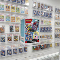 Étui de présentation moderne en acrylique écologique avec couvercle magnétique pour Pokémon Écarlate et Violet 151 Booster Bundle Pack Elite Trainer Box