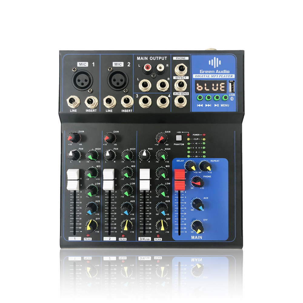 GAX-UF4 Battery Powered Audio Mixer - High Quality Mini Mixer