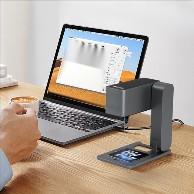 Desktop UV Laser Engraver for Leather Business Cards Nameplates & Promotional Items-Mini Machine with AI/DXF Support