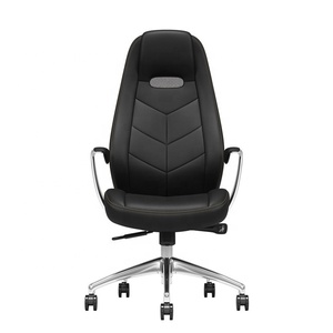 Nouvelle Arrivée <span class=keywords><strong>Chaise</strong></span> <span class=keywords><strong>de</strong></span> <span class=keywords><strong>Bureau</strong></span> <span class=keywords><strong>de</strong></span> Direction Noire en Cuir à Dossier Haut avec Appuie-tête en Maille Respirante - Product Image 4