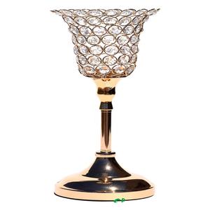 Bougeoir en cristal plaqué or pour décoration de mariage, meilleure qualité, pour la décoration de la maison - Product Image 1