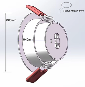 <span class=keywords><strong>Spot</strong></span> COB 12W Benory RGBW Loxone 24V, éclairage Tuya Wify KNX Dali CCT réglable, contrôle DMX Casambi, gradation PWM, RGBCCT Downlight - Product Image 2