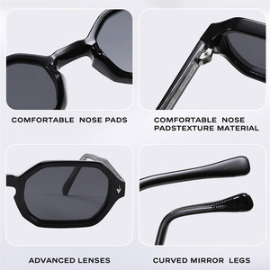 Custom Logo 2026 Fashion PC Lenses Polygon Sunglasses UV400 Gradient <b>Shades</b> Polygonal <b>Sun</b> Glasses for Men Women - Product Image 5