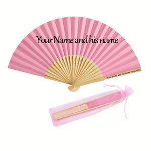 Abanico Plegable de Bambú Tallado a Mano de 7 Pulgadas con Encaje Blanco y Decoración Impresa y Pintada para Regalos de Boda o Uso Comercial - Product Image 2
