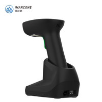 Lector de código de barras QR 1D 2D láser inalámbrico de mano, para recibo, caja registradora, inventario, gestión de supermercados