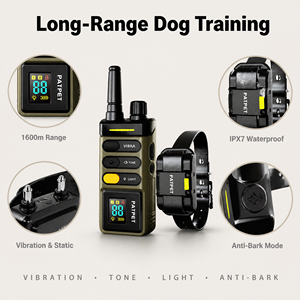 Collier de dressage pour chien ZMKY 1600m, télécommande étanche IPX7, anti-aboiement, vibration, statique, vente en gros, OEM, marque privée - Product Image 4