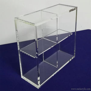 אקריליק סוכריות תיבה עם 4 תא פייברגלס כיכר מטבח מזון מגש ללא כיסוי אקריליק מזון Dispenser מגש 4 חלקים - Product Image 6