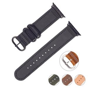 EACHE de lujo Natural de cuero de piel de becerro de <span class=keywords><strong>Apple</strong></span> <span class=keywords><strong>Watch</strong></span> <span class=keywords><strong>Correa</strong></span> 38mm 42mm - Product Image 1