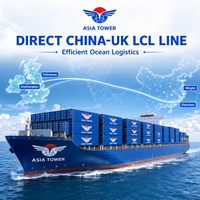 Transit maritime LCL + Express Chine-Royaume-Uni DDU Dédouanement Transporteurs DHL/UPS/FedEx Assurance pour marchandises courantes et pièces automobiles
