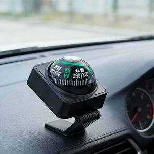 Nouvelle <span class=keywords><strong>boussole</strong></span> noire à bille haute précision pour tableau de bord <span class=keywords><strong>avec</strong></span> lentille en acrylique – Outil de navigation professionnel pour tableau de bord de véhicule - Product Image 1