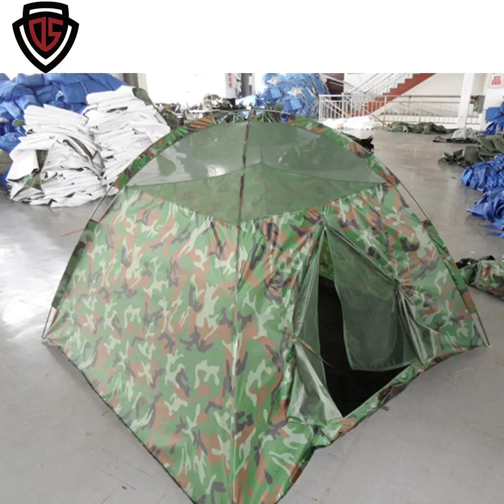 Double Safe Grosir Kustom Tahan Air Kanvas 2X2M Bingkai Tiang Fiberglass Luar Ruangan Berburu Tenda Berkemah