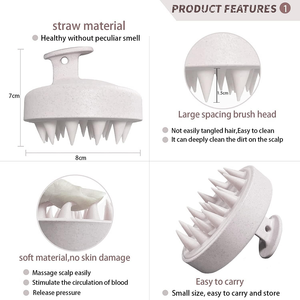 100% Eco Friendly Silicone Shampoo <b>Brush</b> Daily Hair Washing Silicone Waterproof Home Massage Comb <b>Scalp</b> Massager - Product Image 2