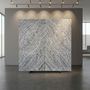 Revêtement mural intérieur de villa en pierre de calcite polie, mince et imperméable, style minimaliste de luxe - Product Image 2