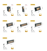 Lampes LED encastrées murales en alliage d'aluminium, indice de protection IP65, 3W, 5W, 6W, pour escaliers, jardins, couloirs et marches.