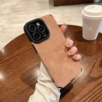 Étuis de protection antichoc en cuir artificiel pour hommes, compatibles avec les téléphones mobiles iPhone 17 Air, 16 Plus, Pro Max, 15, 14, 13, 12, 11, X