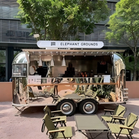 Grandes remorques alimentaires entièrement équipées avec salle de bain, pour crème glacée et restauration rapide, camion-restaurant personnalisé résistant à la rouille à vendre United