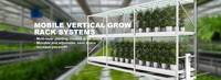 Système hydroponique vertical avec éclairage LED à spectre complet, jardin vertical d'intérieur, étagère de culture empilable pour herbes aromatiques commerciales