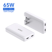 Chargeur mural pliable Tommox 65W Gan pour téléphone portable et tablette, adaptateur de charge rapide USB-C PD Type-C pour iPhone, iPad, MacBook, appareil photo