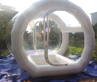 Souffleur d'air gonflable Tente à bulles Canal PVC Globe Transparent Igloo Dôme Tente Camping Evénement Fête de mariage