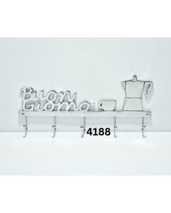 Ganchos de Pared Metálicos Modernos con Diseño de la Palabra Buon Giorno, Perchero Decorativo para Colgar Tazas, Toallas y Organizador de Cocina al Mejor Precio - Product Image 4