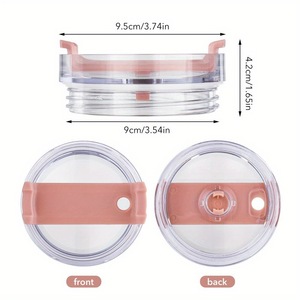 Transparent As Colored Lid 40oz Spiral Leak Proof For Insulated Cup Customizable Color Changing Cover - Product Image 2