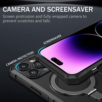 Coque de protection en TPU+PC personnalisée en gros avec support magnétique pour iPhone 14 Pro Max (6 couleurs)