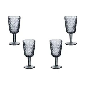 Hochwertiges künstlerisches niedriges Luxus 300 ml 10 Unzen klassisches Trinkgeschirr farbige Weingläser graviertes Glas Soda-Lime-Glas Trinkbecher