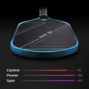 Raquette de pickleball professionnelle Elite Edgeless portable en fibre de carbone avec noyau en nid d'abeille et design thermoformé T700 - Product Image 4
