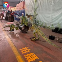 Modèle de dinosaure Velociraptor animatronique réaliste de 2,5 m, fournitures pour parcs d'attractions, modèle de dinosaure mécanique pour parc à thème